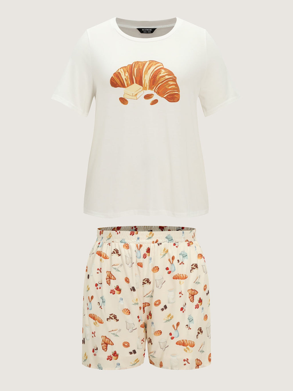 Supersoft Butter Croissant Print Lounge Set