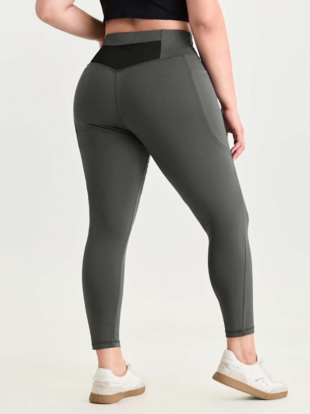 Stretchy Wide Waistband Pocket Leggings