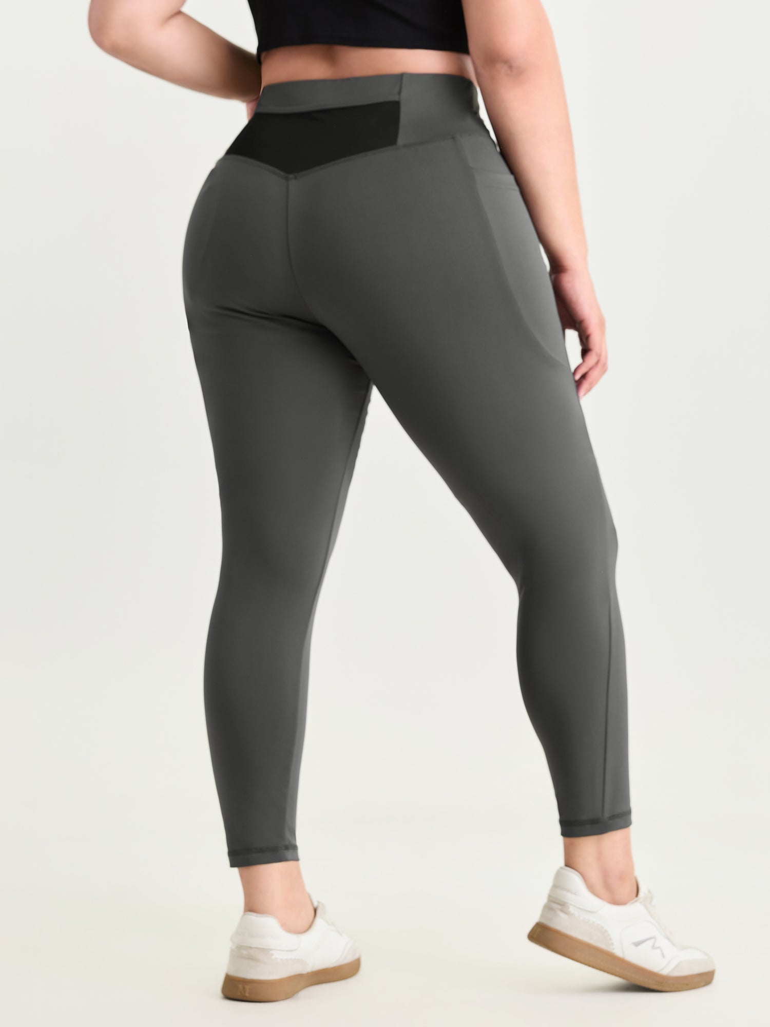 Stretchy Wide Waistband Pocket Leggings