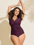 Tummy-Control Side Panel One-Piece Swimsuit