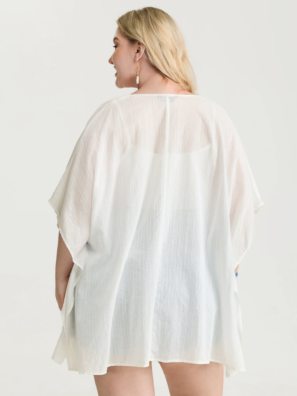 Pure Cotton Tassels Sheer Kimono