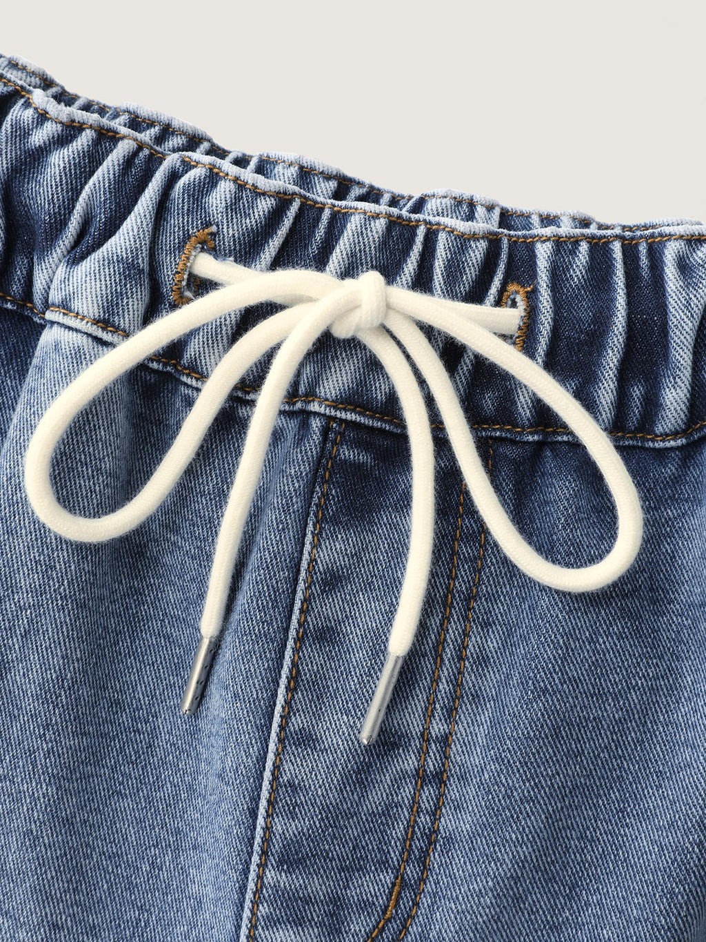 Everyday Stretchy Straight-Leg Denim Shorts