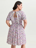 Supersoft Delicate Floral Lace Trim Mini Dress