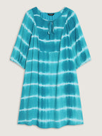 Color Contrast Striped Print Mini Dress