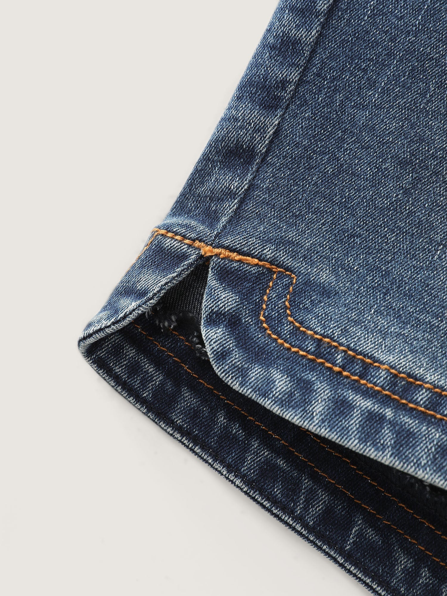 Stretchy Contrast Drawstring Skinny-Fit Denim Shorts