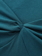 Supersoft Stretchy Ribbed Sweetheart Neckline Knit Top