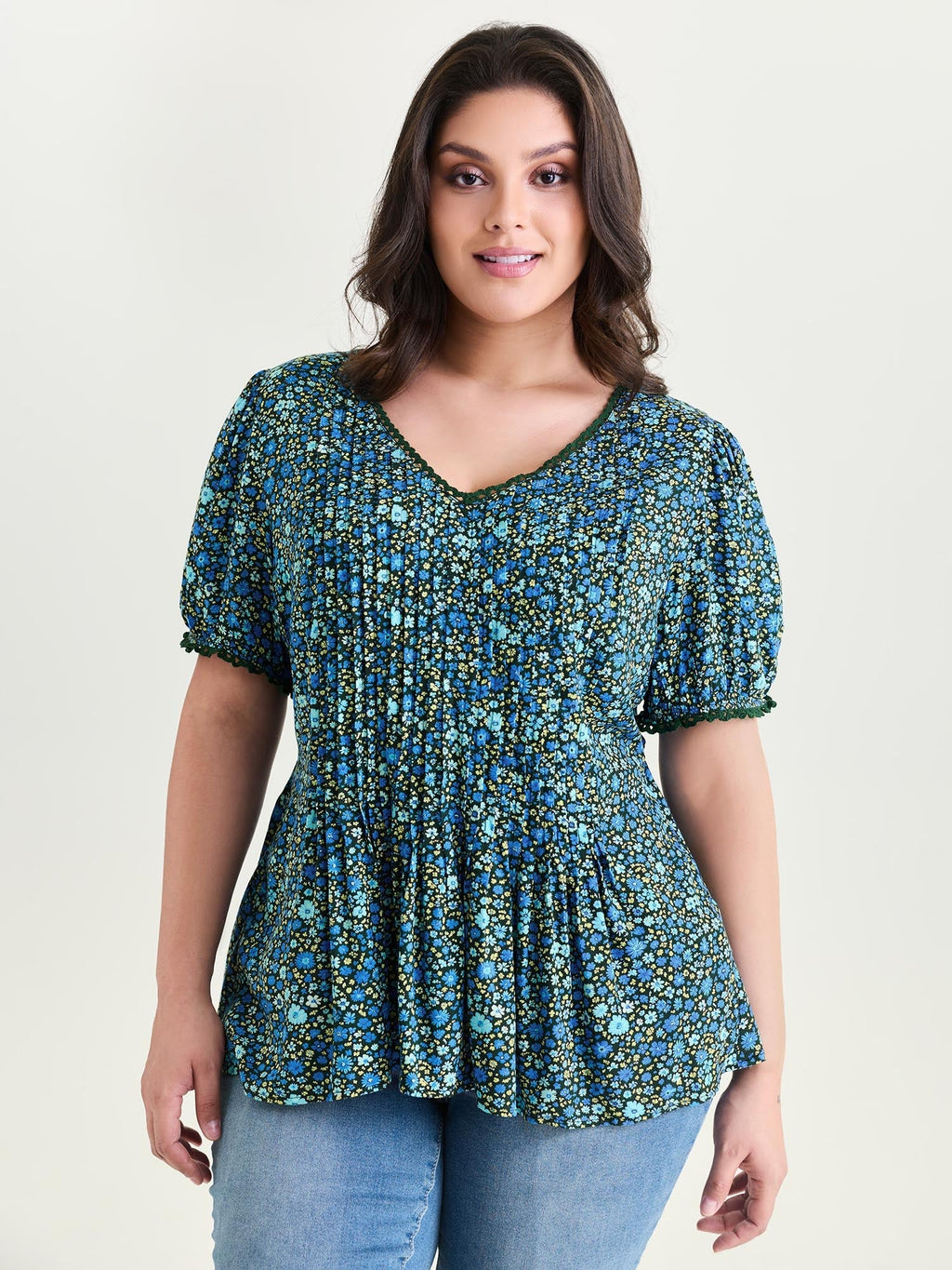 Supersoft Micro Floral Print Blouse
