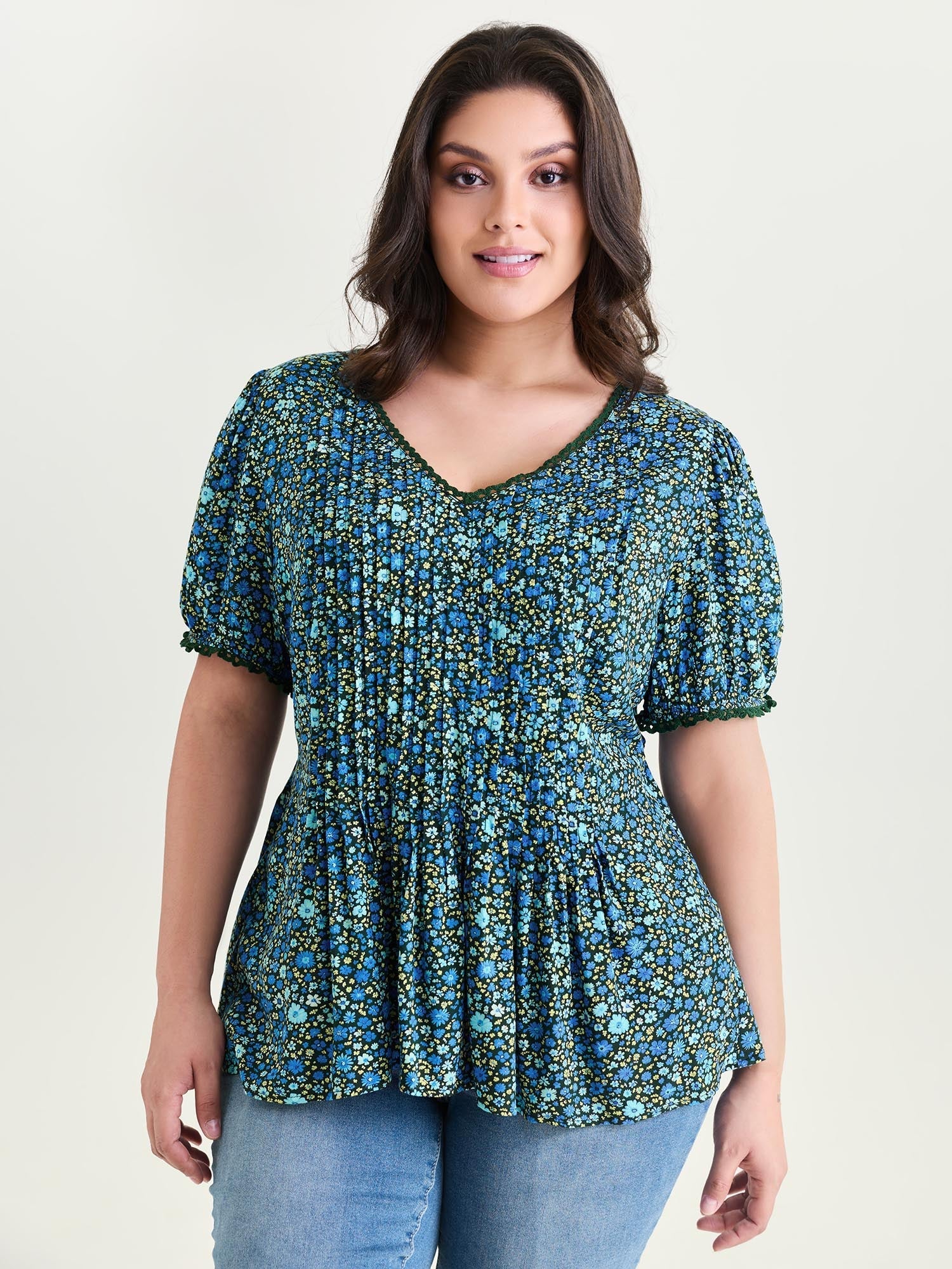Supersoft Micro Floral Print Blouse