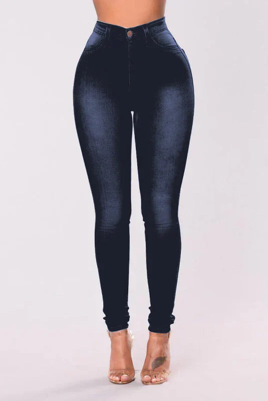 🖤 Sleek & Stretchy High-Waist Denim Pencil Pants – Chic, Comfy & Perfect for Every Outfit! 🔥