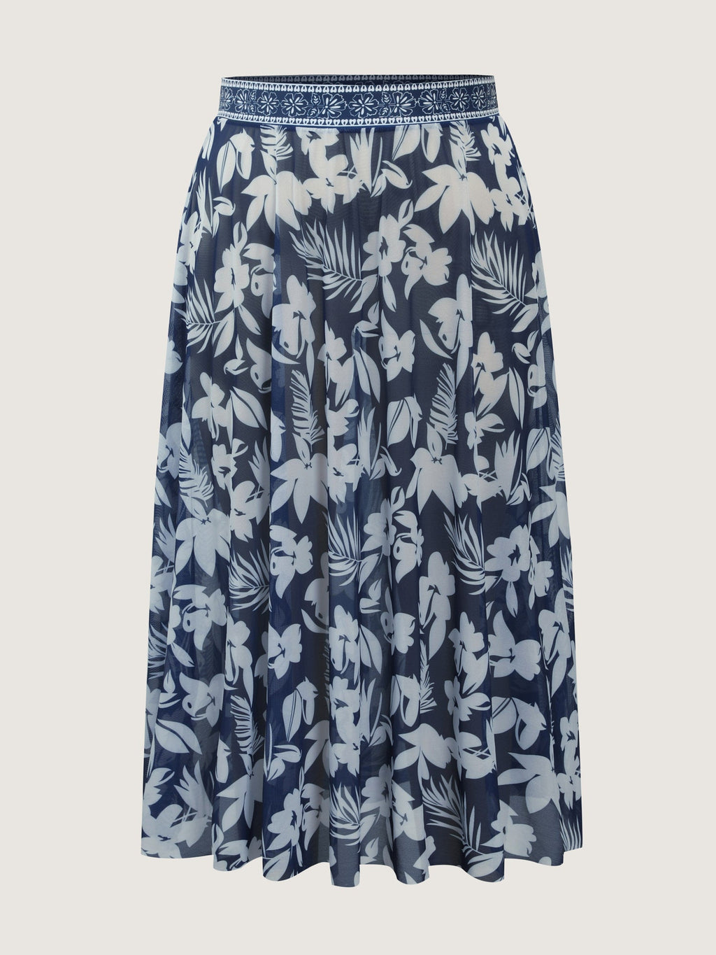 Sarong Set Tropical Print One-Piece Swim