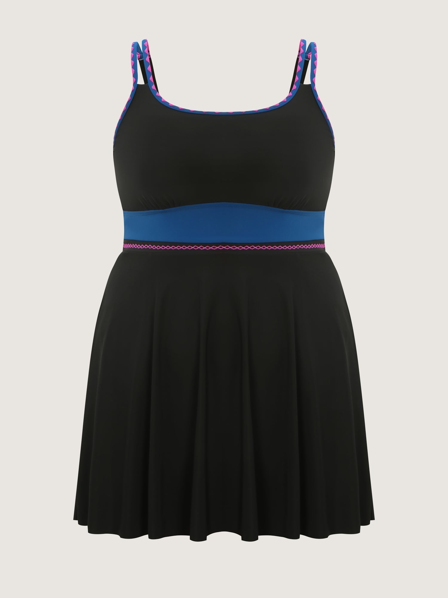 Anti-Float Tie Lace Pockets Swim Dress