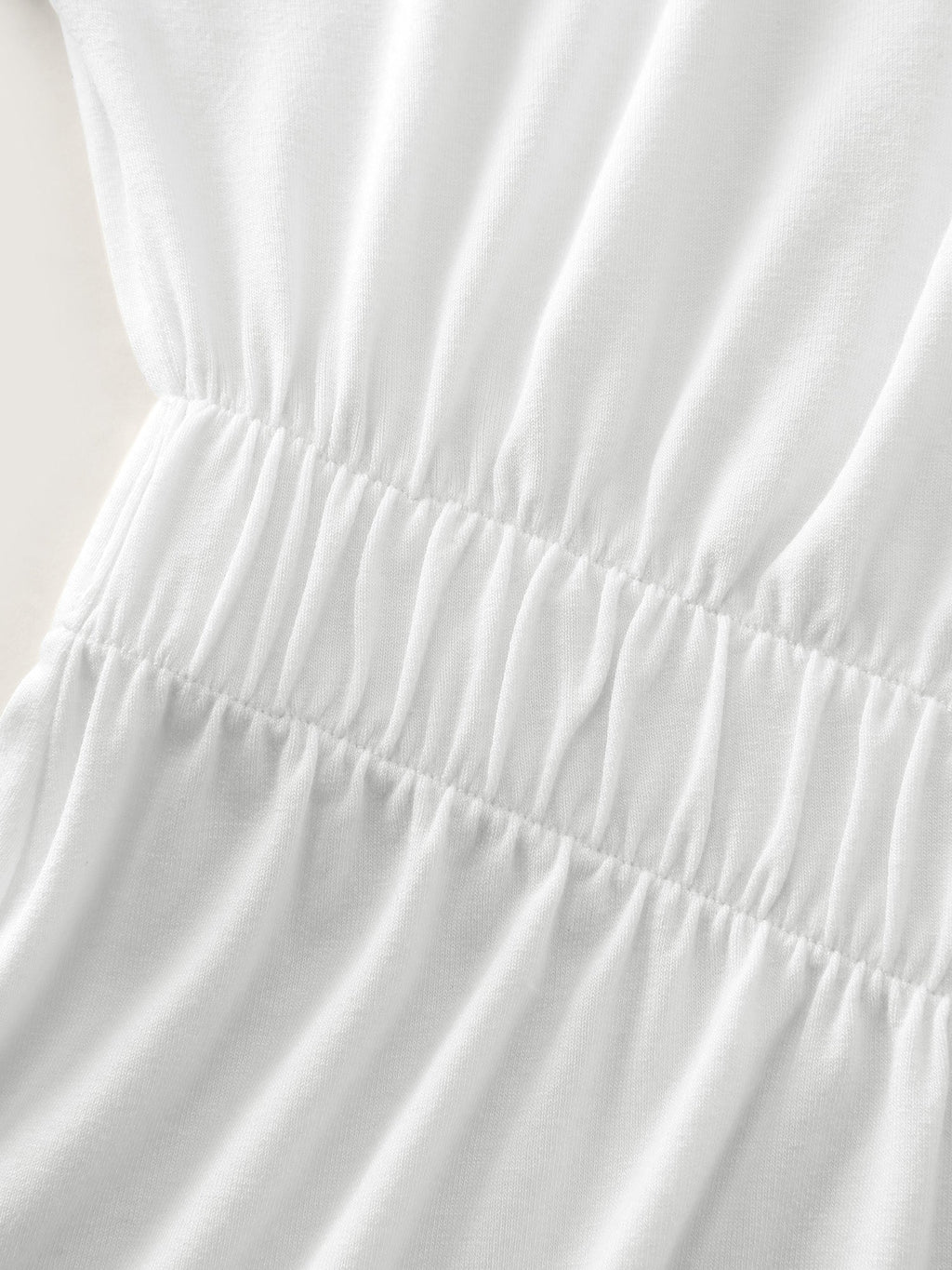 Cotton Stretchy Pleated Sides Knit Top