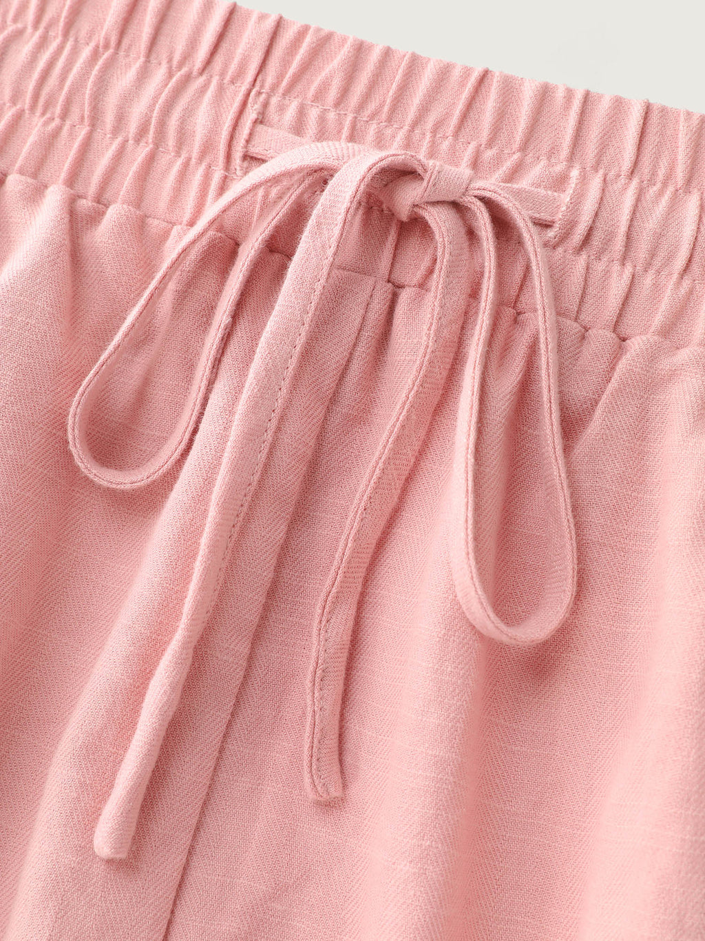 Plain Drawstring Elastic Waist Pockets Shorts