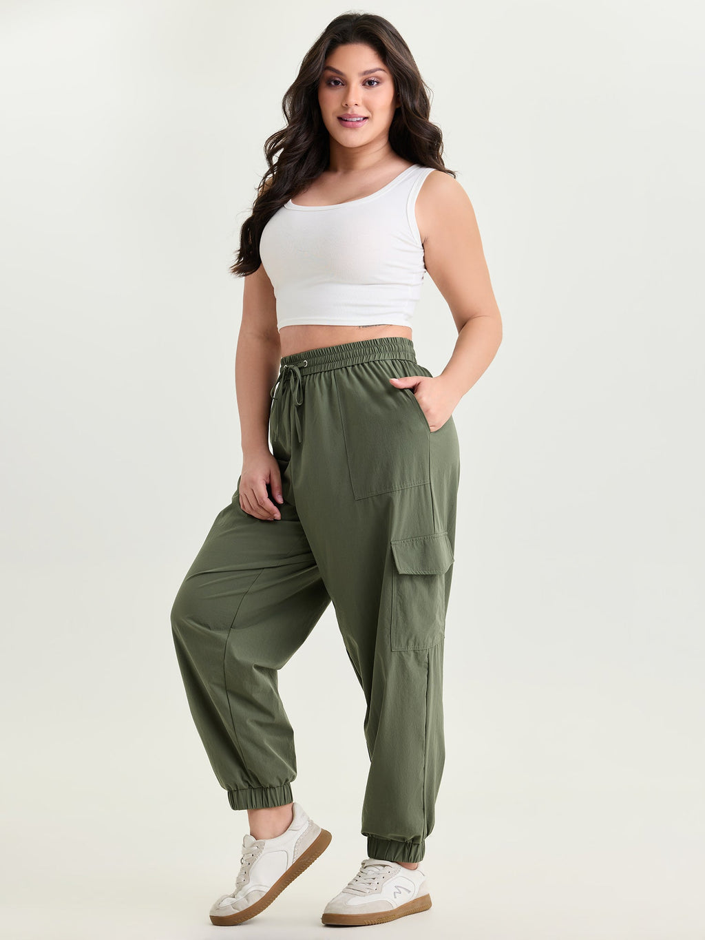 Elastic Waist Pocket Sweatpants