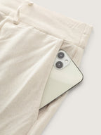 Cotton Linen Blend Wide-Leg Pants