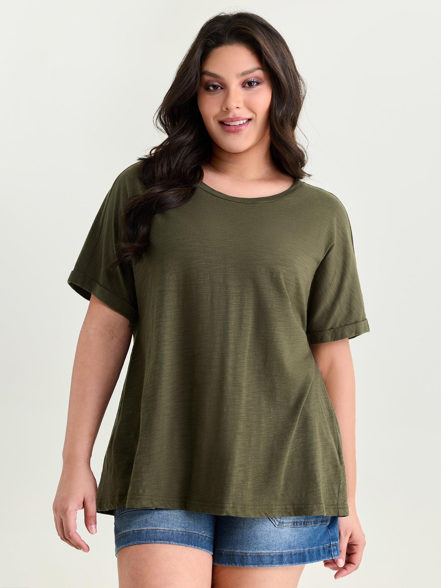 Cotton Open Back Detail T-Shirt