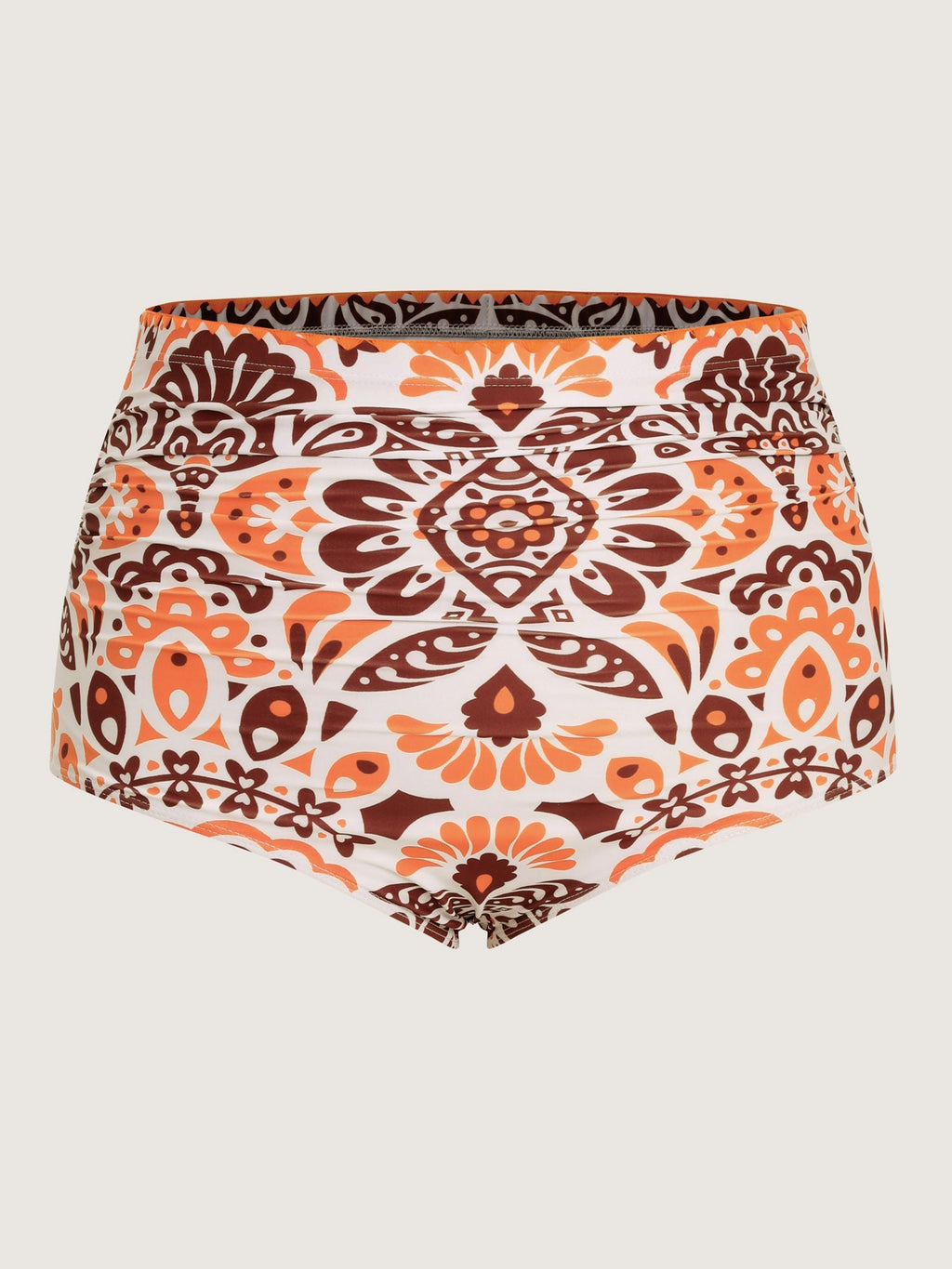Geometric Print High Waisted Swim Bottoms