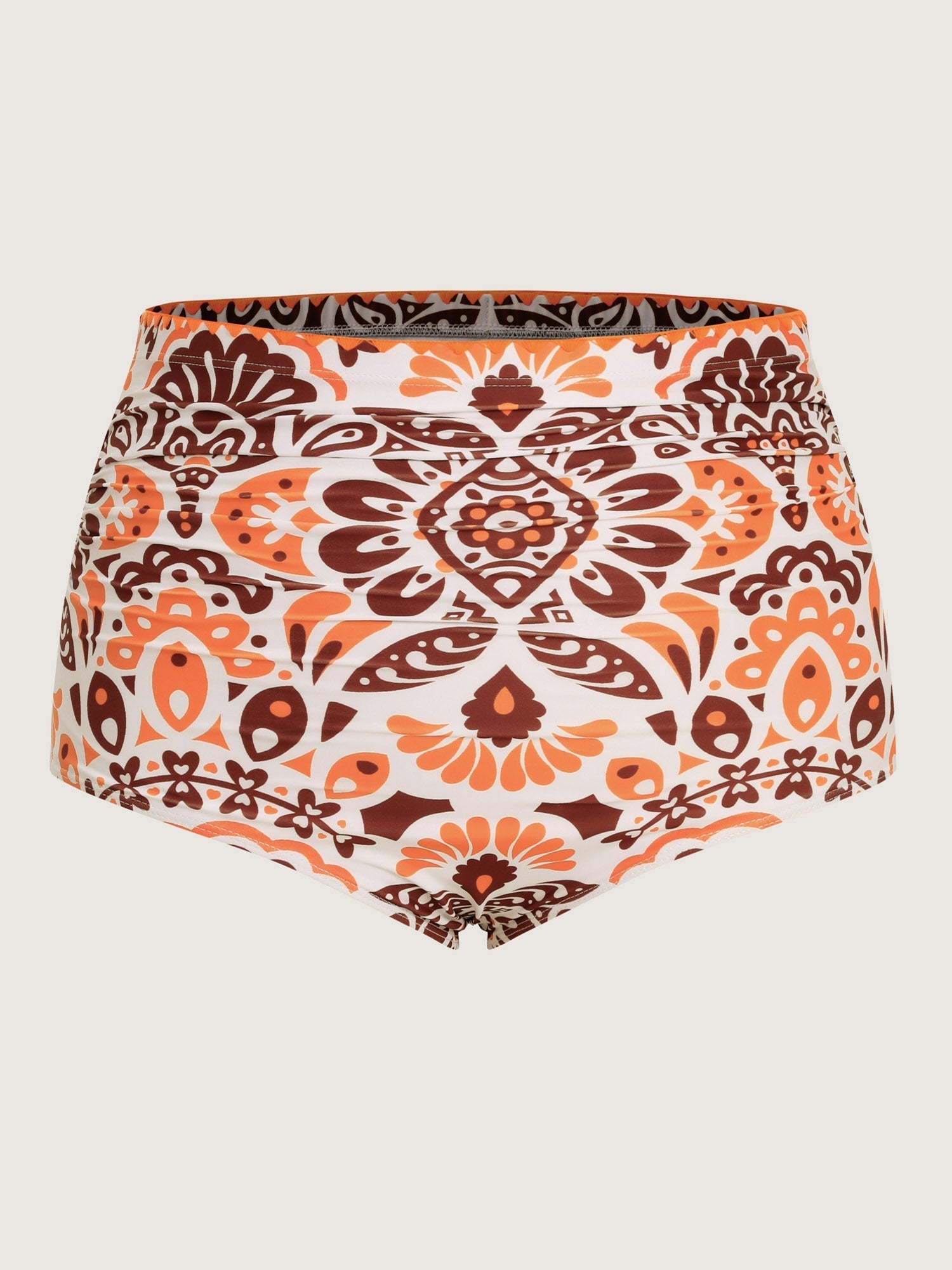 Geometric Print High Waisted Swim Bottoms