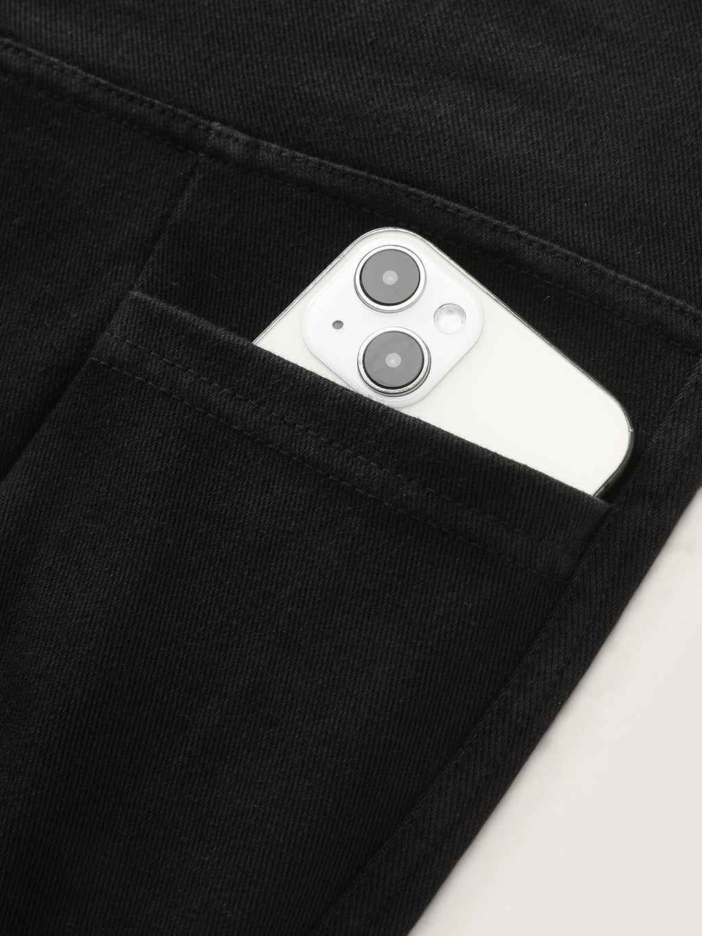 Stretchy Skinny-Fit Overlap Waist Jeans