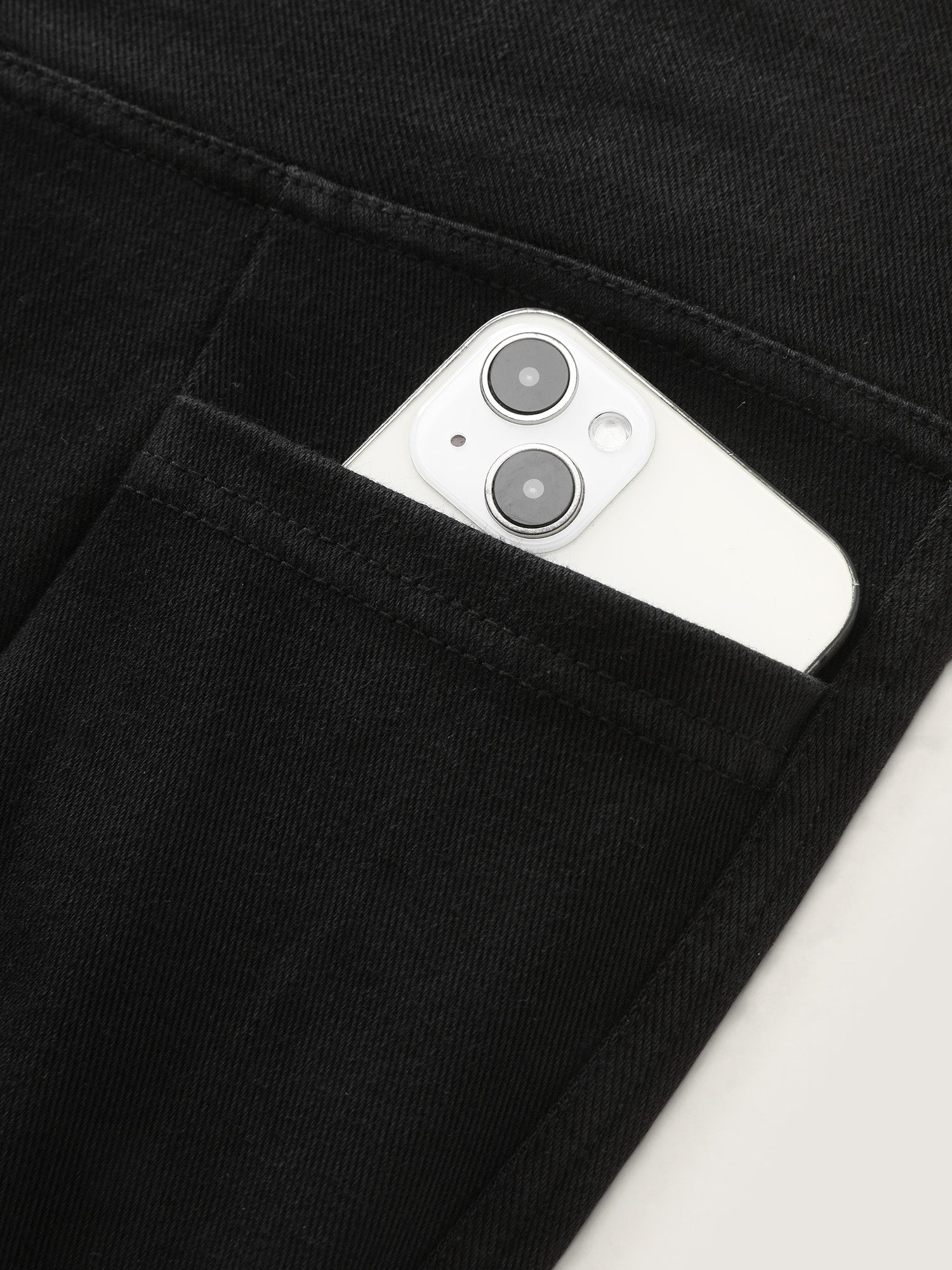Stretchy Skinny-Fit Overlap Waist Jeans