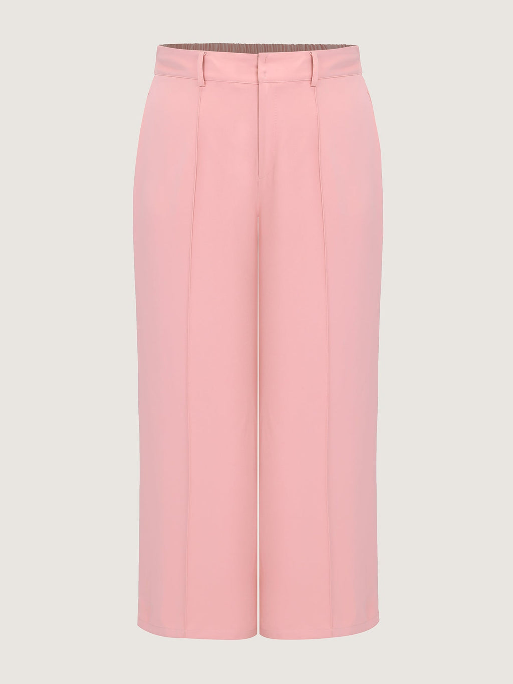 Seamed Curve-Friendly Plain Pants