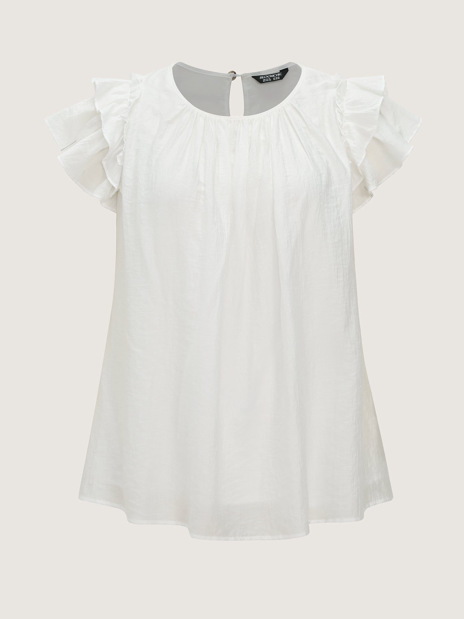 Supersoft Lotus Leaf Sleeve Flowy Blouse