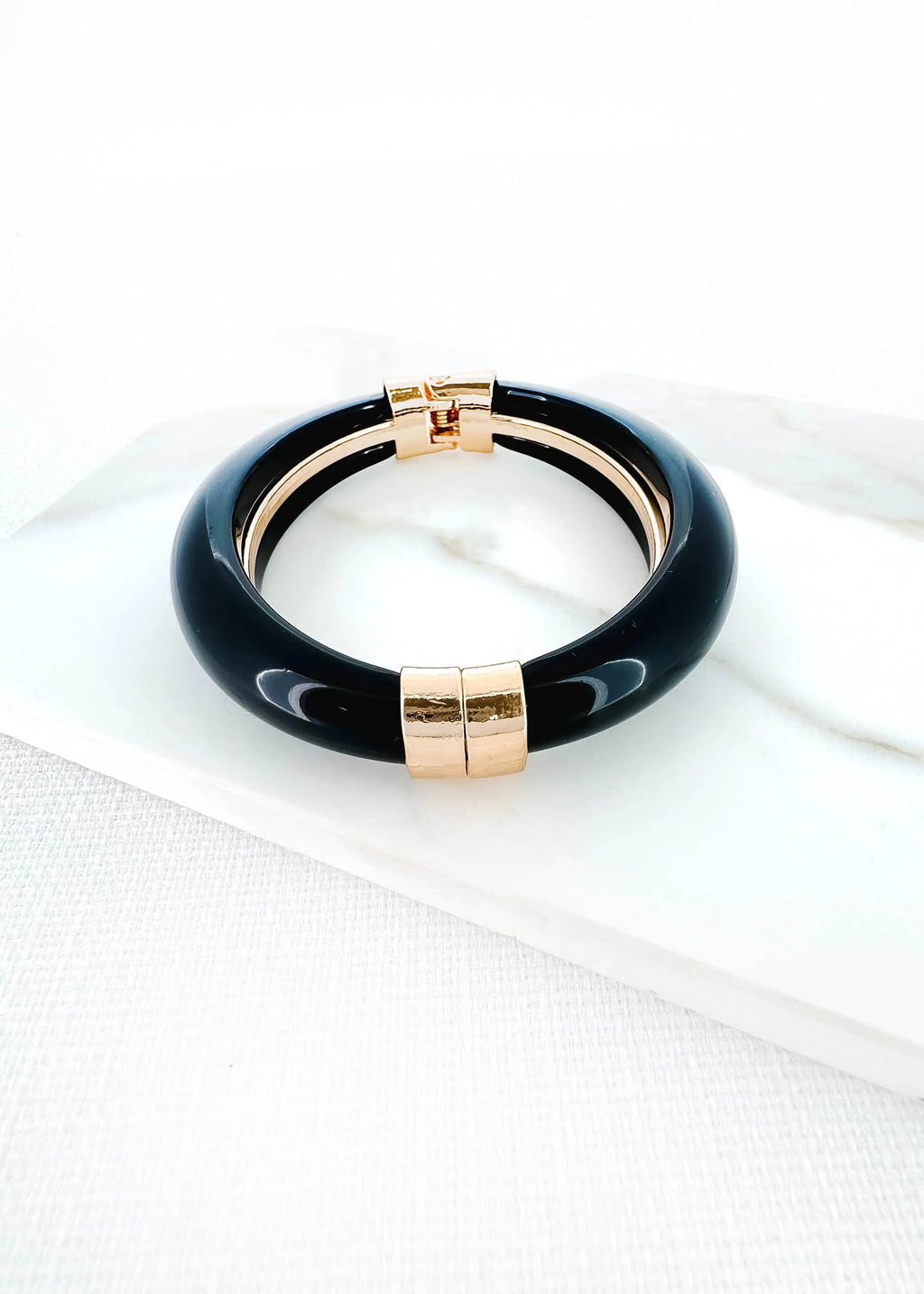 Gold Resin Hinged Bangle (2 Colours)