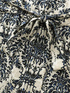 Supersoft Damask Print Waist-Tie Maxi Dress