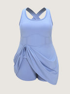 Stretchy Sculpted Fit And Flare Pocket Mini Dress