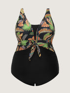 Tropical Escape Layered One-Piece Swimsuit