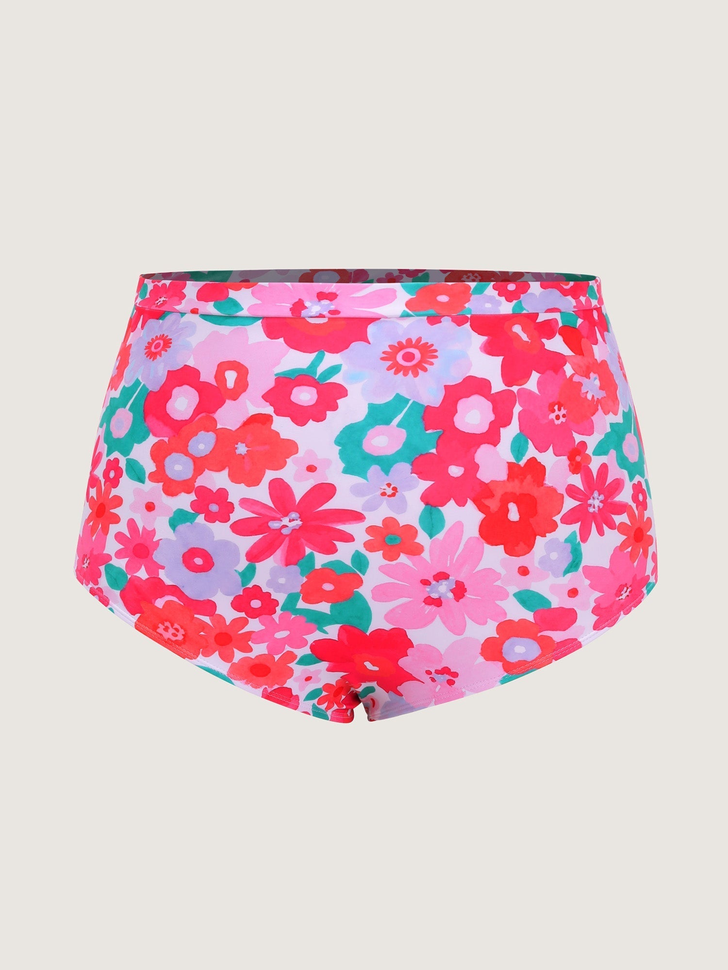 Floral Print Pockets Swim Dress