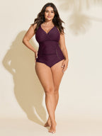 Tummy-Control Side Panel One-Piece Swimsuit
