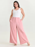 Seamed Curve-Friendly Plain Pants