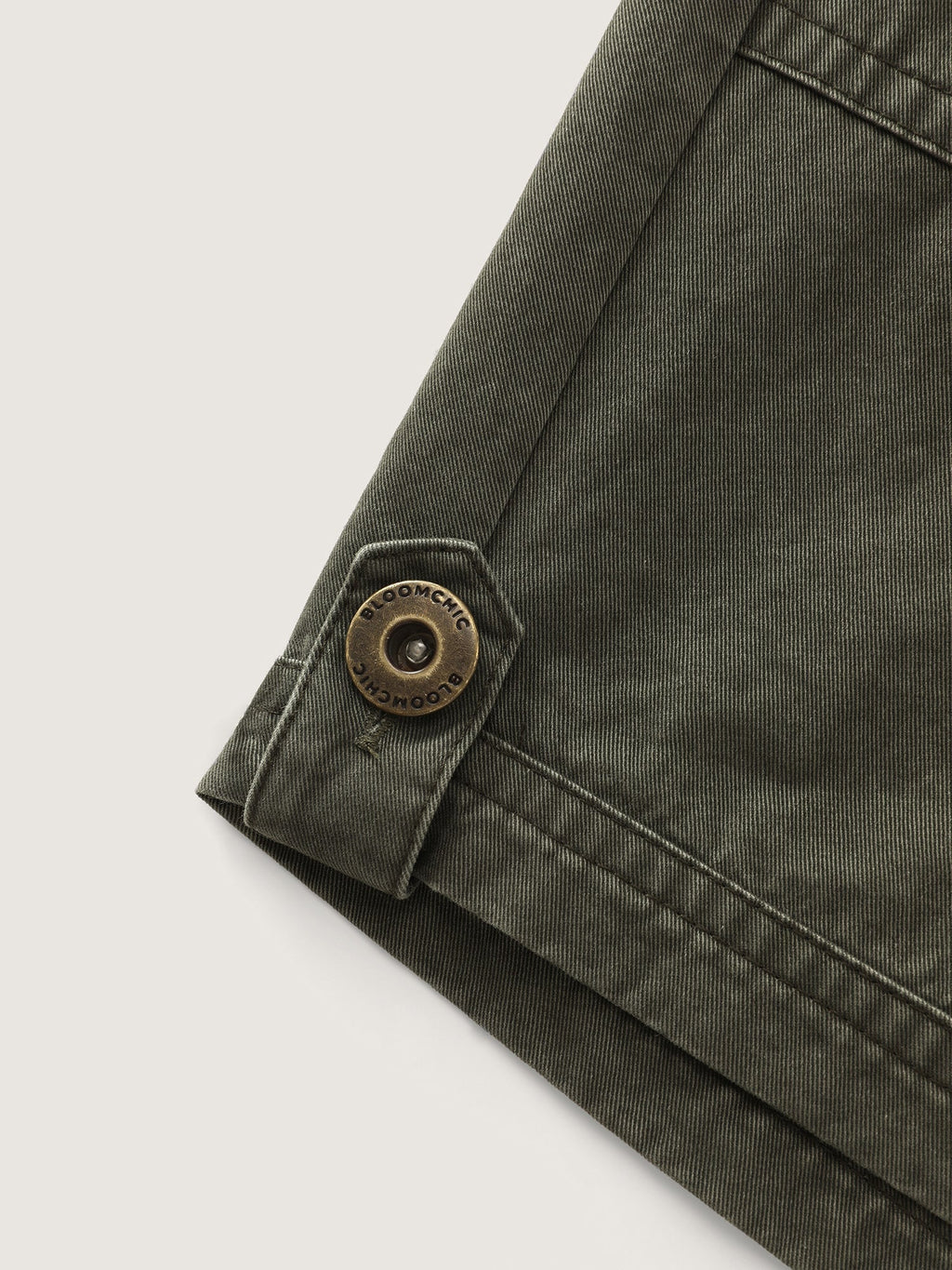 Cotton Washed And Distressed Straight-Leg Shorts