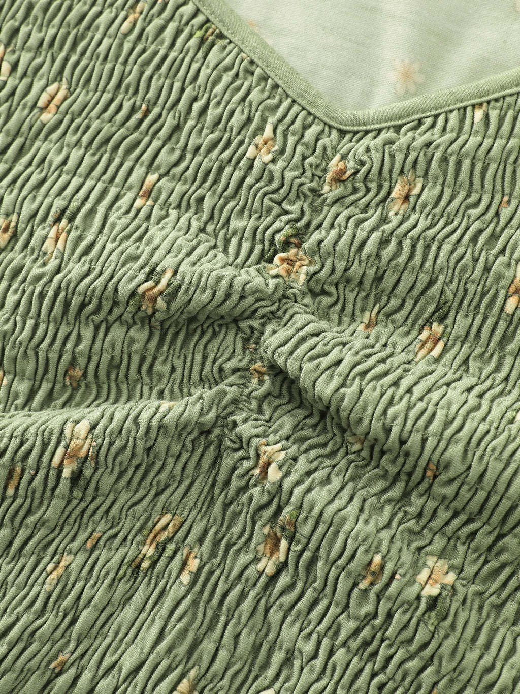 Supersoft Floral Shirred Stretchy Knit Top