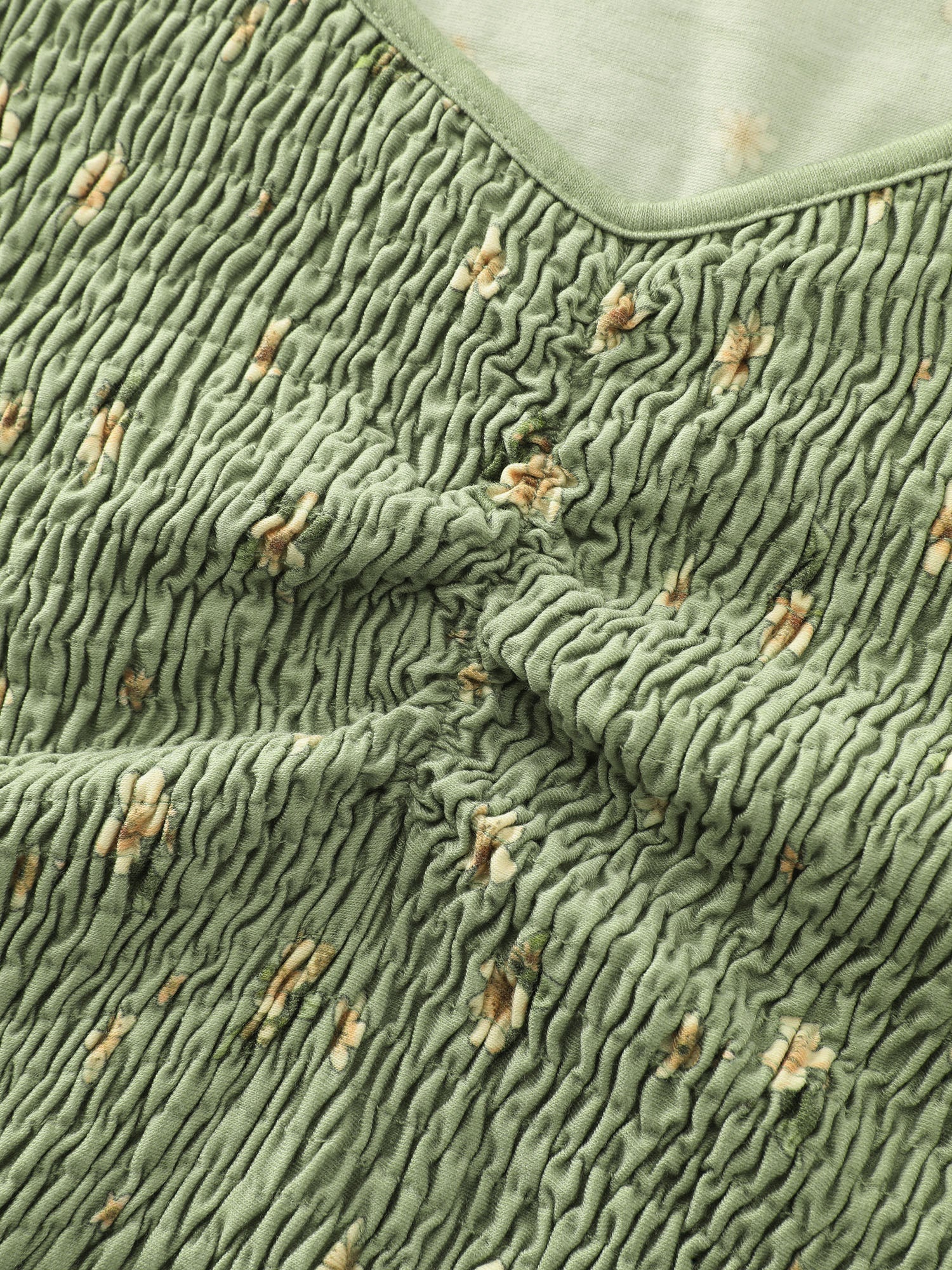 Supersoft Floral Shirred Stretchy Knit Top
