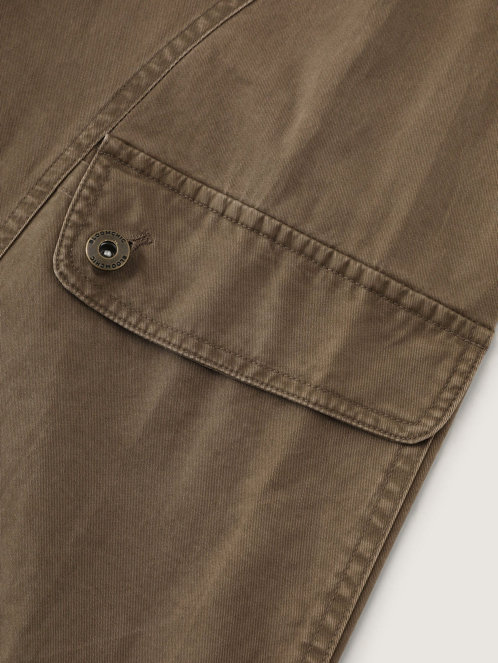 Cotton Washed And Distressed Pleated Pants