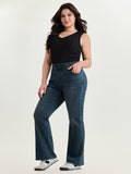Pull-On Elastic Waistband Jeans