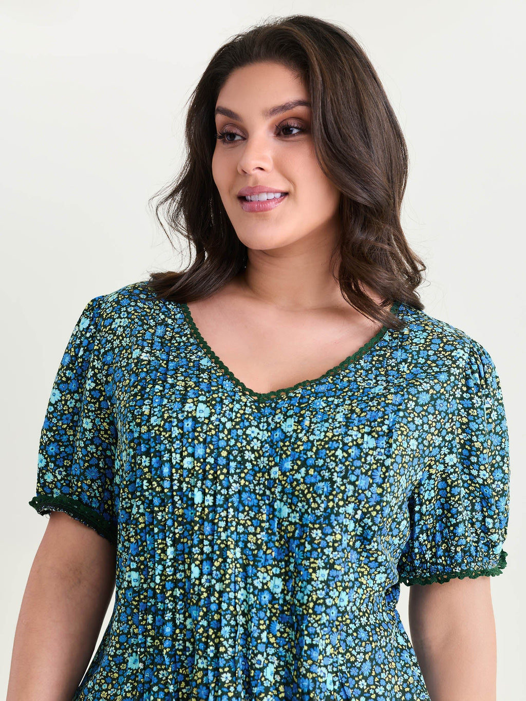 Supersoft Micro Floral Print Blouse