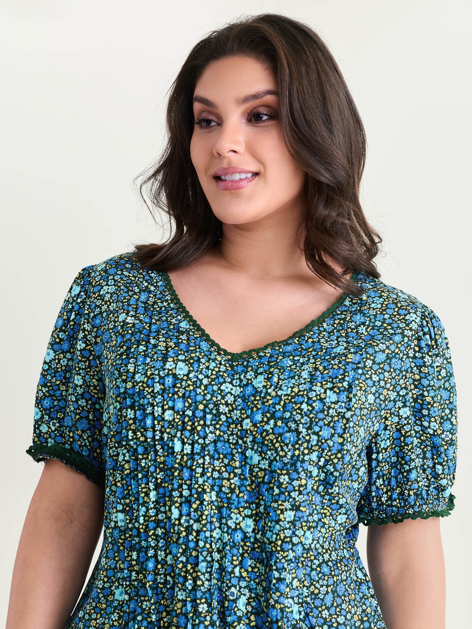 Supersoft Micro Floral Print Blouse