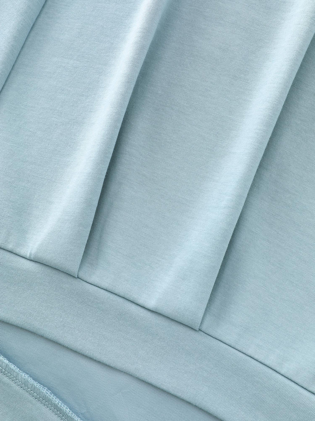 Stretchy Elastic Hem Plain T-Shirt