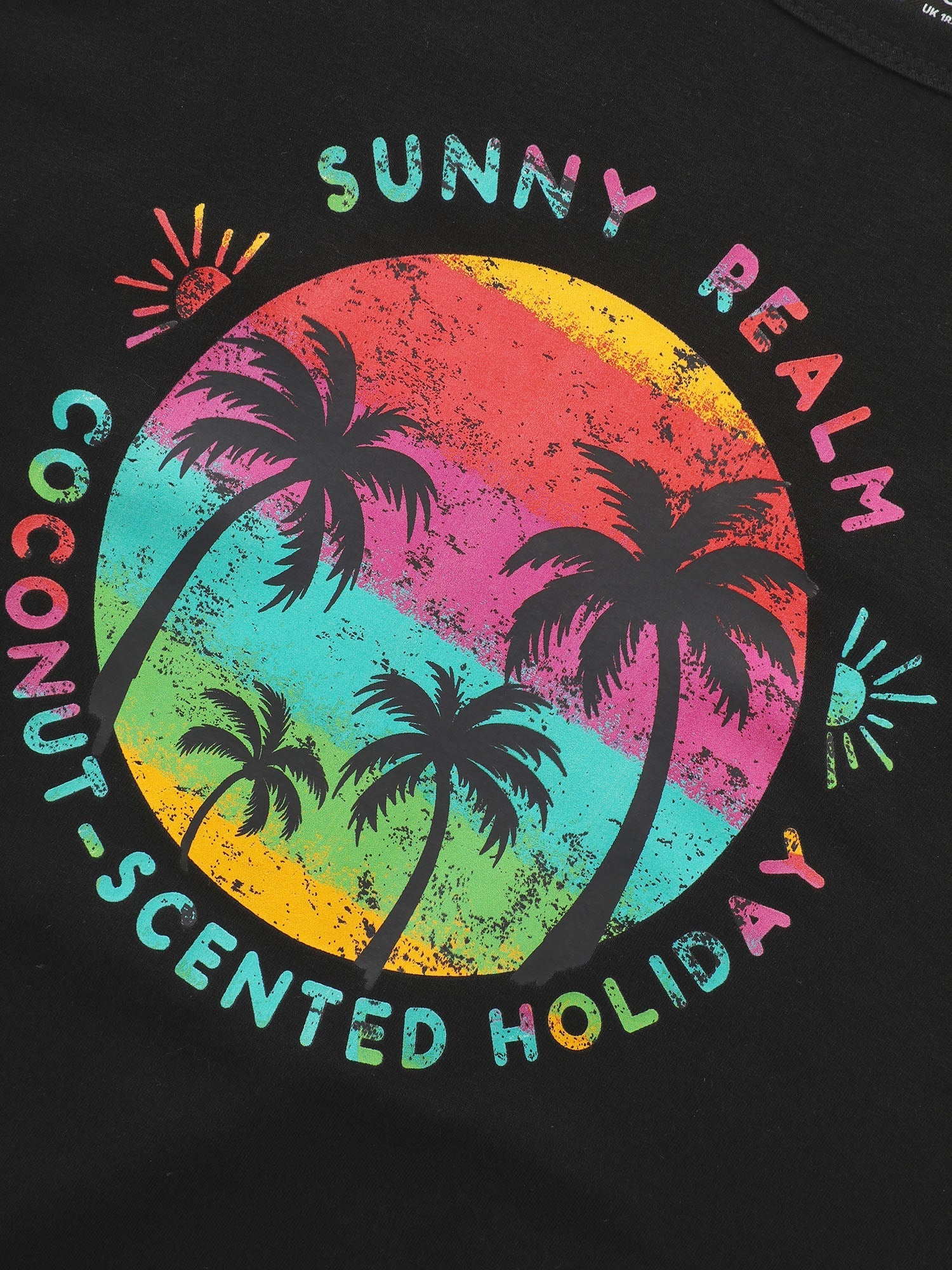 Cotton Island Energy Colorful Motif Tank Top