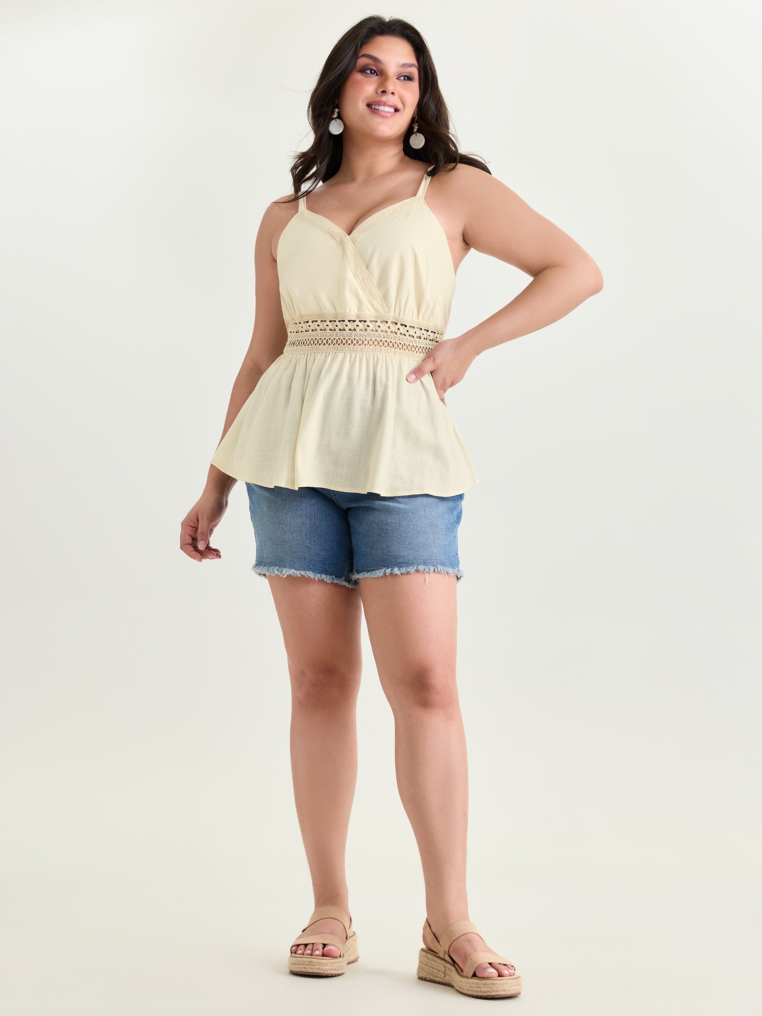Breathable Contrast Waistline Tank Top
