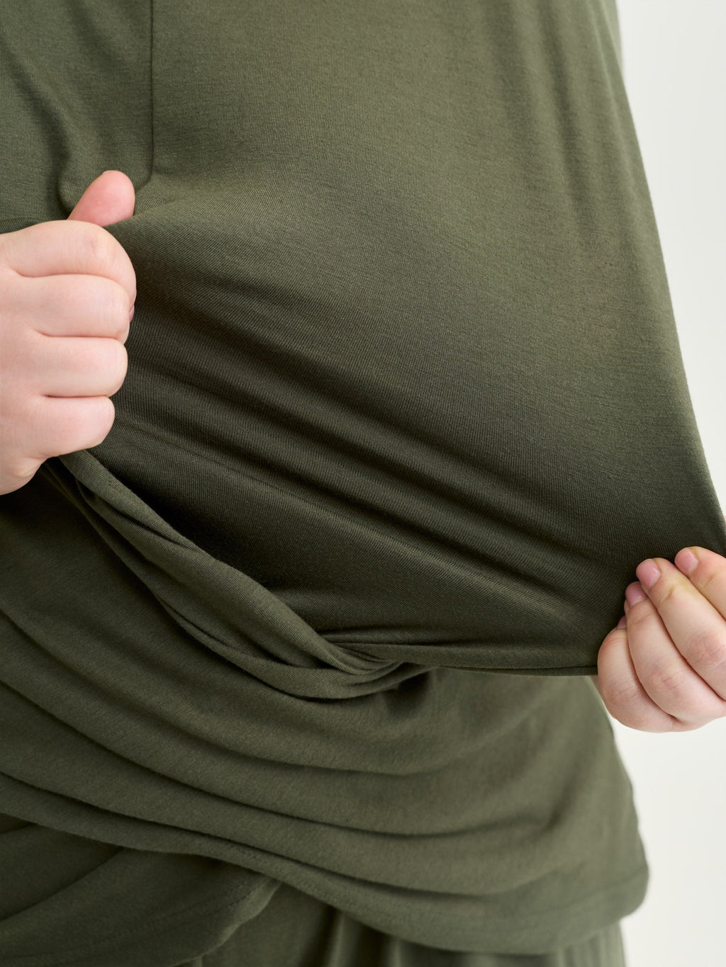 Supersoft Stretchy Overlap Pleated Knit Top