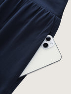 Wide Cross-Tie Waistband Pants
