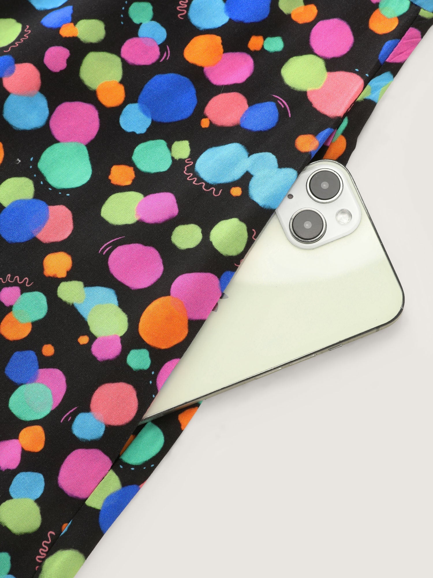 Multi-Color Polka Dots Print Midi Dress