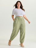 Striped Print Cuffed Hem Pants