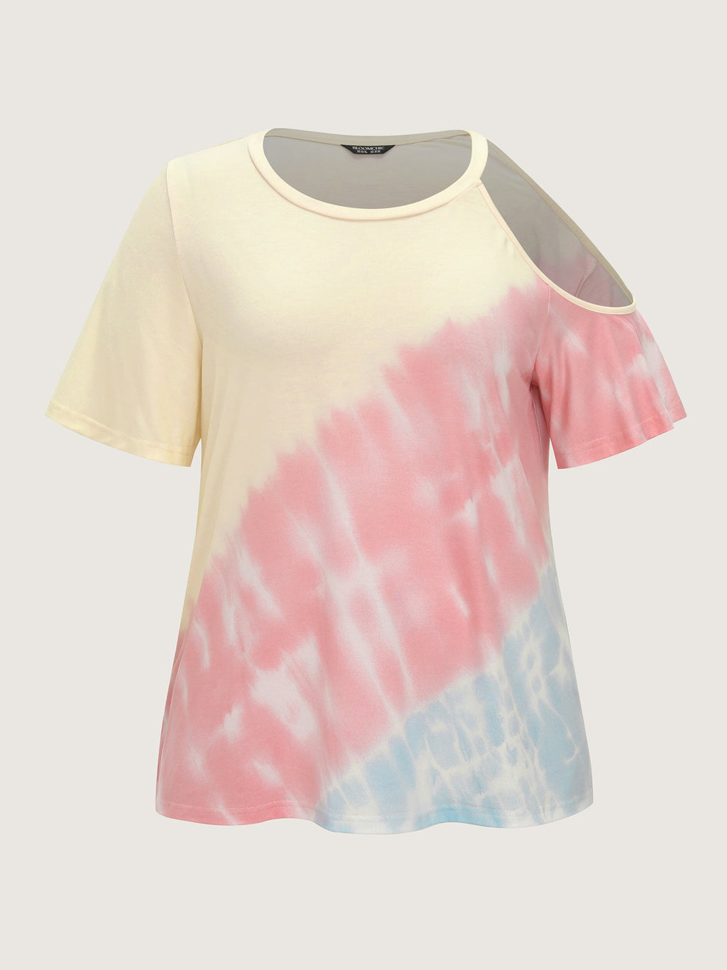 Supersoft Color Gradient Cut-Out Shoulder T-Shirt