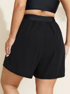 Wide Waistband Pockets Swim Bottoms