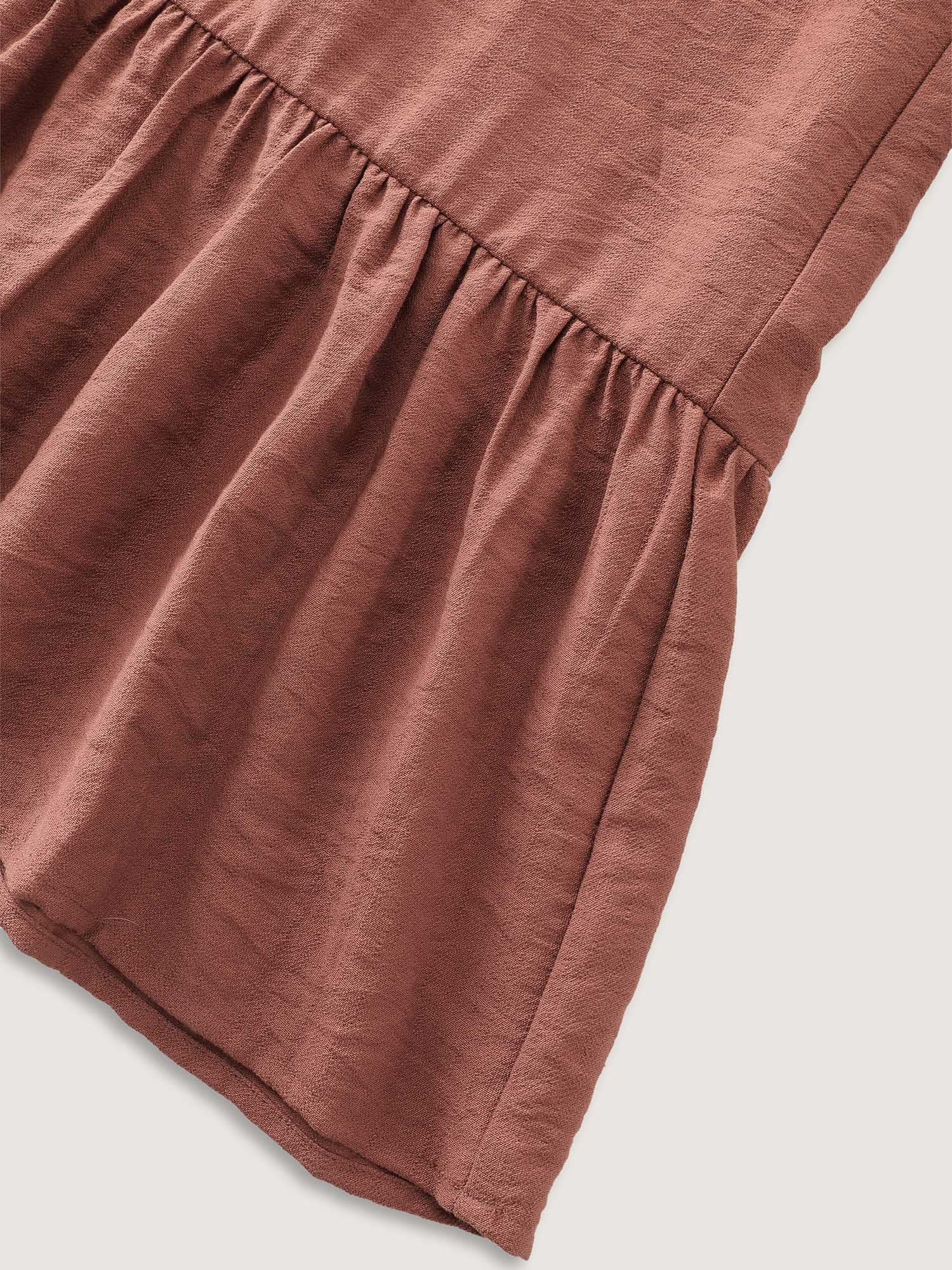 Ruffled Hem Plain Flowy Pants